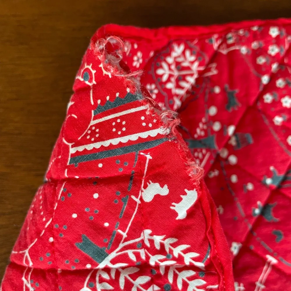 Vintage quilted red